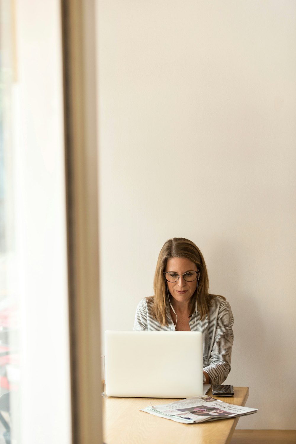 Bookkeeper working at a desk