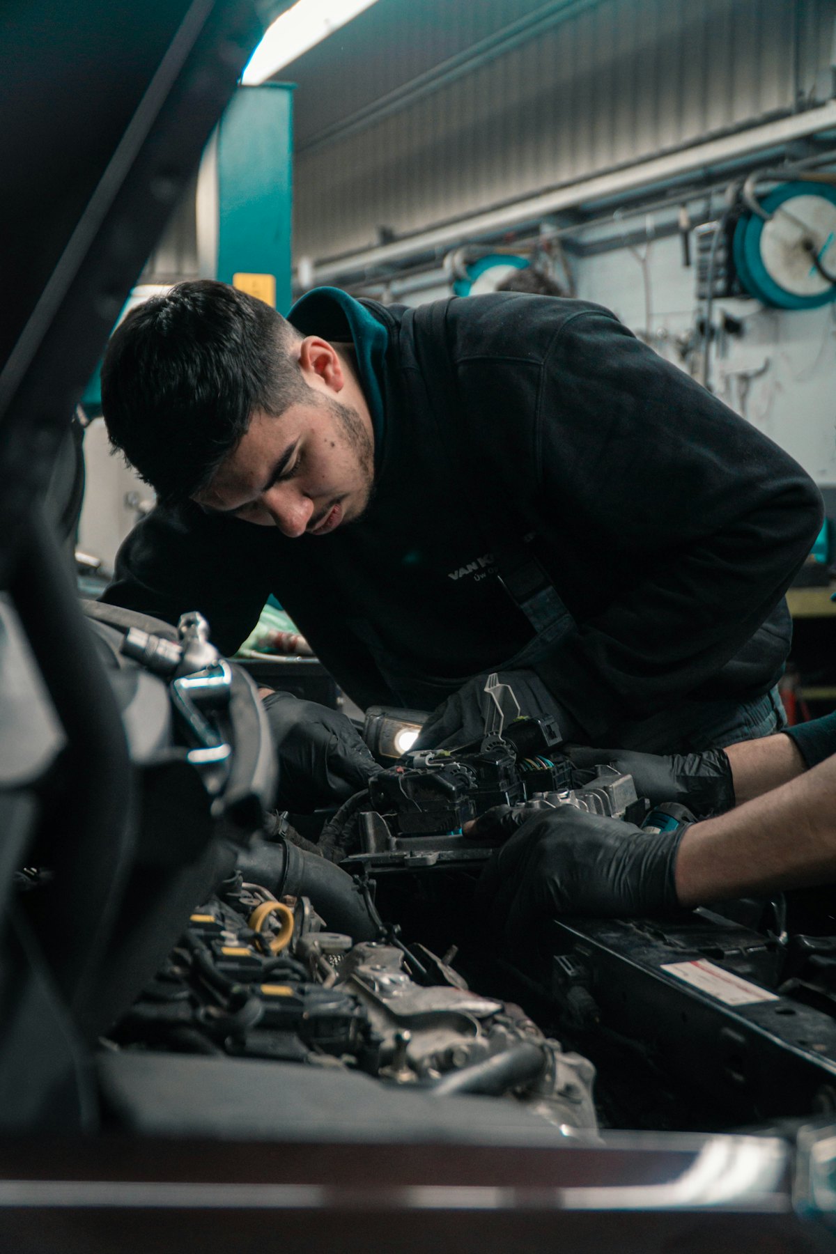 Mechanic working in an auto repair shop